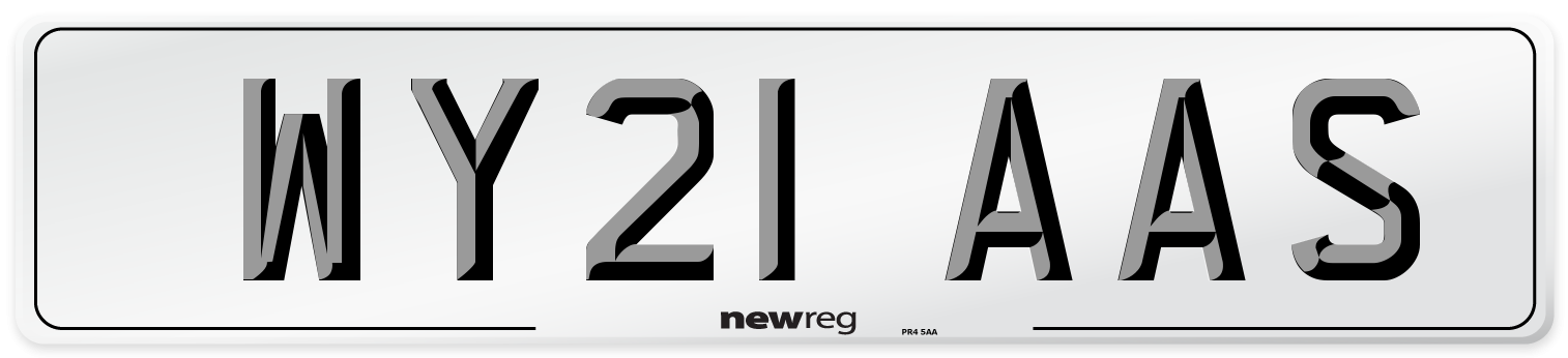 WY21 AAS Number Plate from New Reg